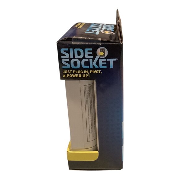 Side Socket Swivel Surge Protector 6 Outlets 1000 Joules Power Strip White - Picture 7 of 8